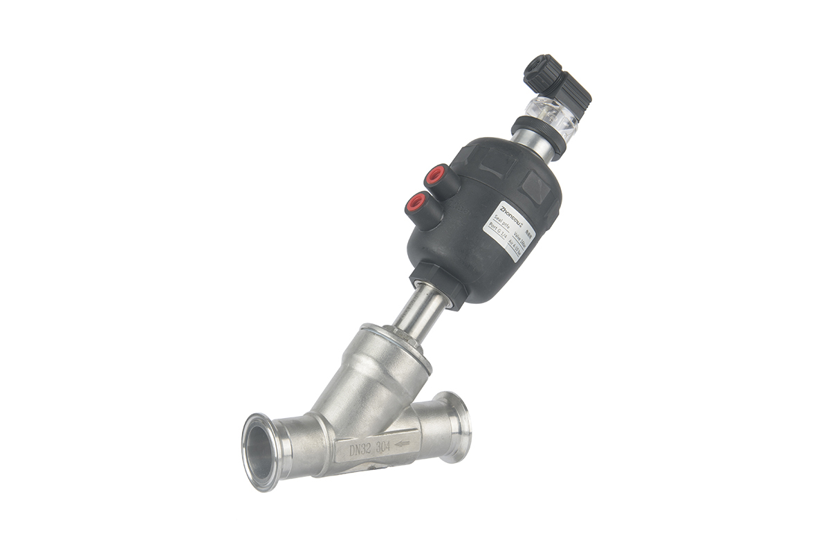 Plastic cylinder fast loading Angle seat valve Plastic cylinder fast loading Angle seat valve